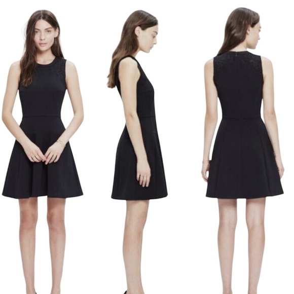 Dresses & Skirts - MADEWELL MIDNIGHT FIT FLARE MINI BLACK DRESS Elegant Black Sleeveless Dress 12